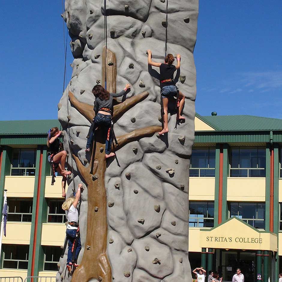 rock climbing wall